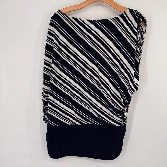 Chicos 3 Womens dark navy Striped Knit Top Size XL - Picture 8 of 11